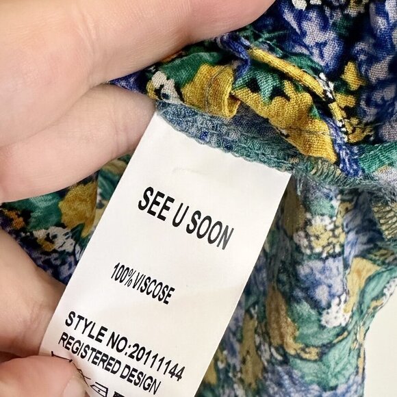 NWT See U Soon Floral V-Neck Tank Top - Size Small - Picture 6 of 8